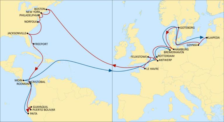 MSC atualiza Equador - NWC e Scanbaltic - Serviço dos EUA